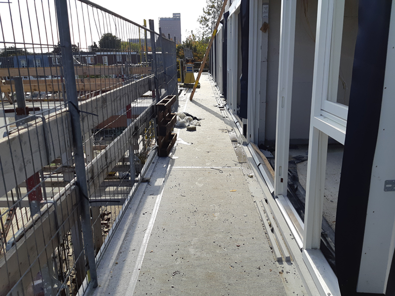 Afdekken prefab beton looppaden beschermen PrimaCover Robust grijs afdekvlies