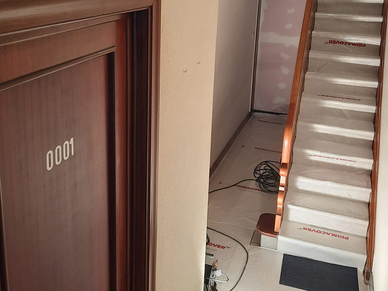 PrimaCover Standard veilig afdekken beschermen trap gang vloer hotel renovatie afbouw