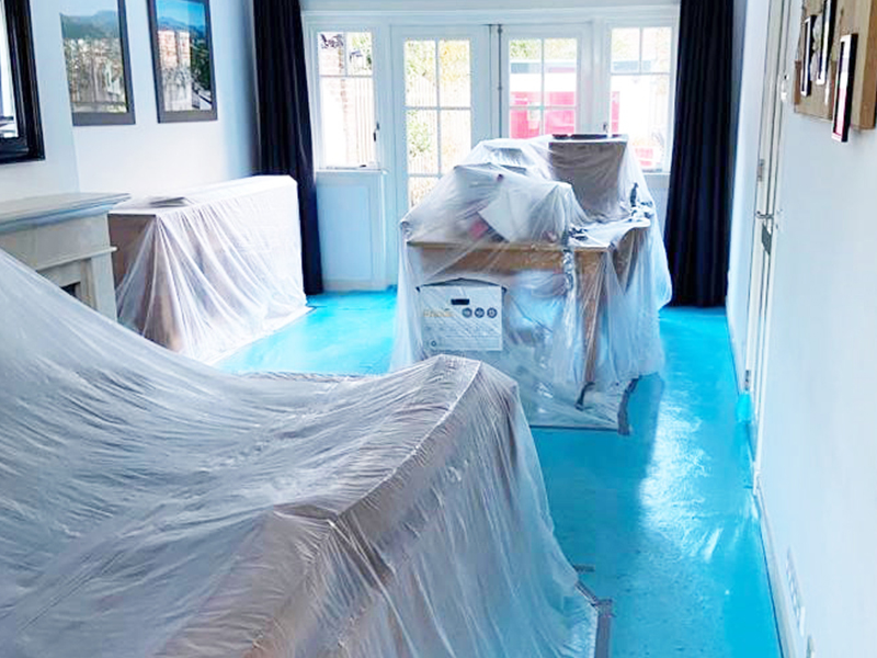 PrimaCover-Evapo-woonkamer-schilderwerken-latex-verf-kruipruimte-houten-vloer-vochtig-niet-doorgedroogd
