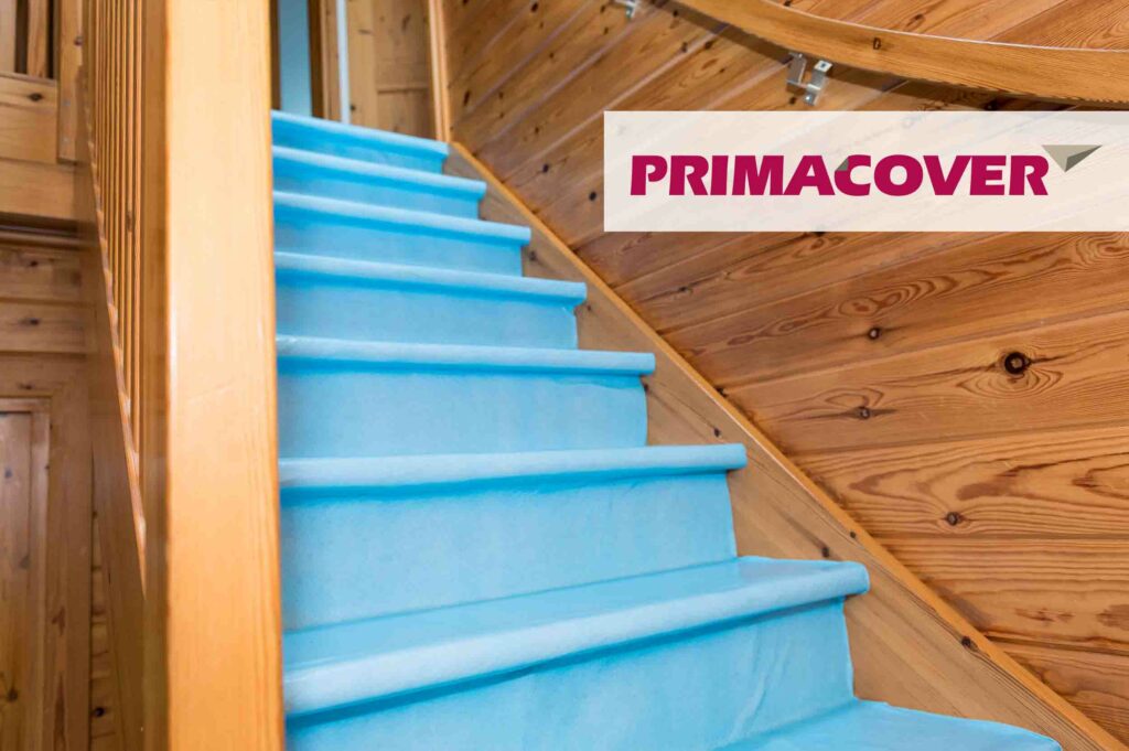 PrimaCover Evapo zelfklevend damp-open afdekvlies houten trap afdekken beschermen membraan
